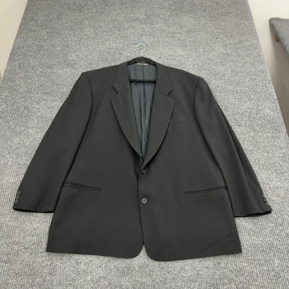 Giorgio Armani Blazer Mens 44 Black Wool Two Button Made in Italy Luxury Classic